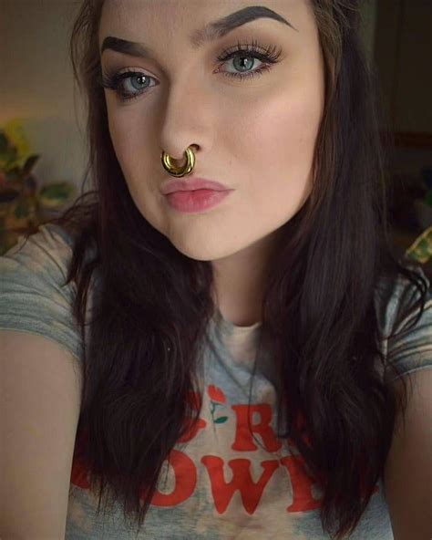 Women With Huge Septums Nose Piercing Nose Piercing Hoop Nose Piercing Jewelry