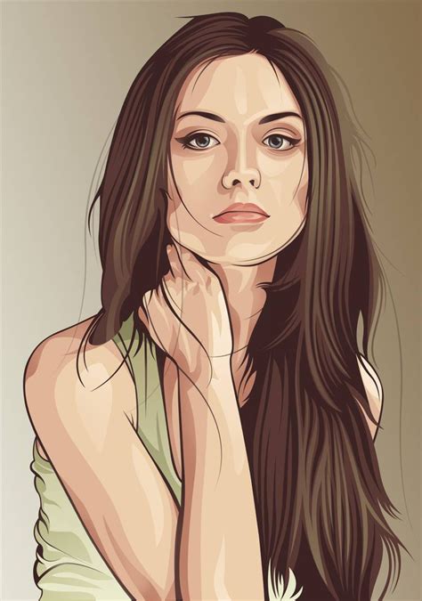 Beauty Vector By Ncepart On Deviantart Digital Portrait Art Vector Portrait Digital Art Girl