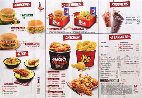 Press alt + / to open this menu. Menu of Kfc, Kempegowda International Airport, Bangalore ...