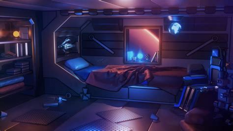 artstation the cosy frontier curtis holt futuristic bedroom spaceship interior futuristic