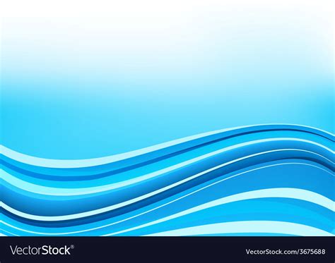 Blue And White Waves Background Royalty Free Vector Image