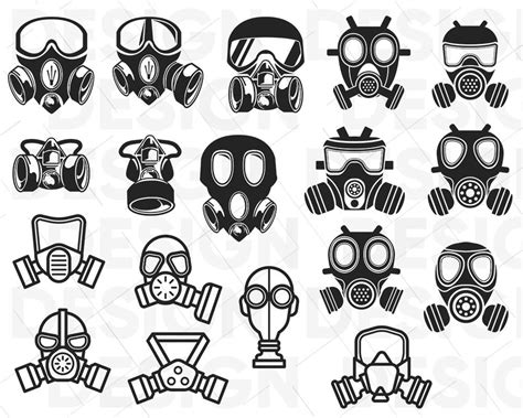 18 Respirator Mask Svg Mask Svg Steampunk Svg Danger Svg Etsy Gas