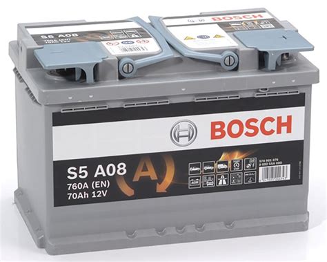 0 092 S5a 080 Bosch S5 Starter Battery 12v 70ah 760a B13 Agm Battery