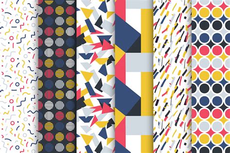 Trendy Seamless Colorful Patterns By Expressshop Thehungryjpeg