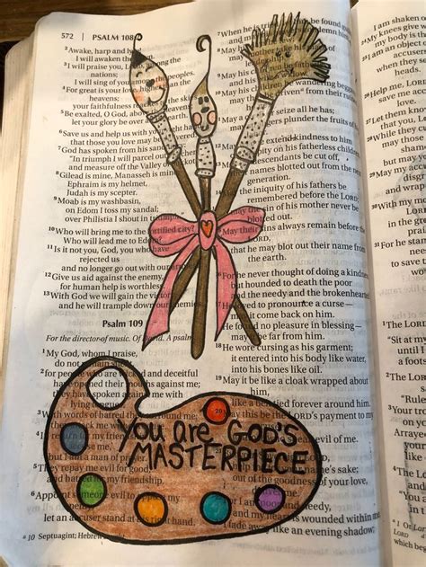 You Are Gods Masterpiece Biblejournaling In 2021 Bible Art Bible