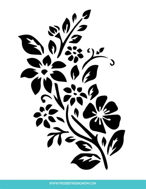 3 Free Printable Large Flower Stencils For Painting Freebie Finding Mom