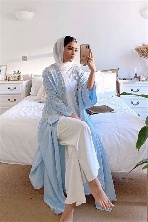 sitting modest and pretty 🧕 abayas fashion islamic fashion muslimah