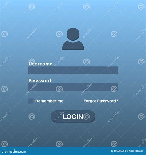 Username And Password For Login Interface Login Data For