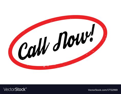 Call Now Rubber Stamp Royalty Free Vector Image
