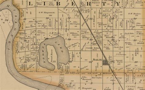 Woodbury County Iowa 1884 Old Wall Map With Landowner Names Etsy