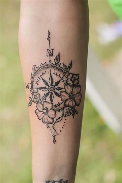 Womans Compass Tattoo Feminine Compass Tattoo Compass Tattoo