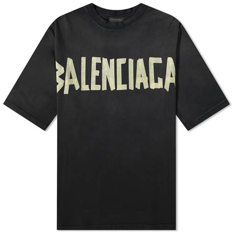 Balenciaga Tape Type T Shirt Washed Black END Global