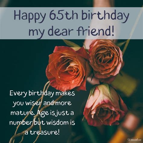 Beautiful Happy 65th Birthday Cards With Greetings