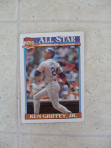 The regular 1989 topps traded ken griffey jr. Ken Griffey Jr. Topps Baseball Card 1991 All Star