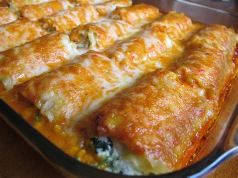 Spinach Lasagna Rolls Wroasted Red Bell Pepper Alfredo