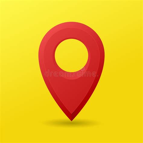 3d Realistic Location Or Pin Or Address Map Icon Stock Vector
