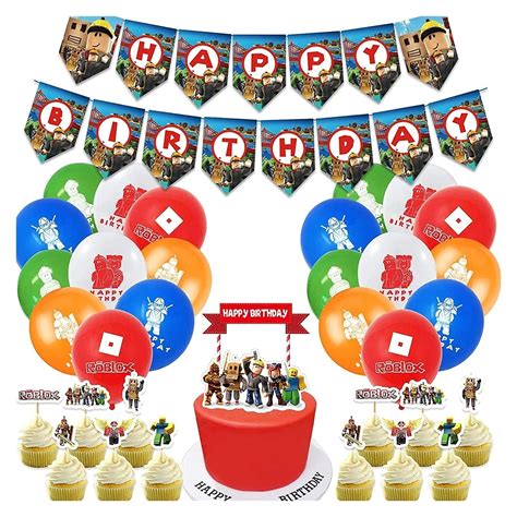 Buy Roblox Party Supplies Birthday Decorations Party Favor Include