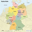 Karte Köln von ortslagekarte - Landkarte für Deutschland