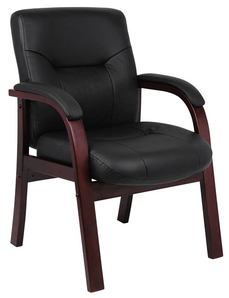 Boss Office Products Black Executive Guest Reception Waiting Room Chair