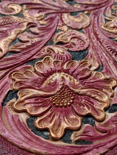 My Sheridan Style Leather Handmade Leather Carving Floral Style