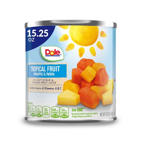 Dole Tropical Fruit In Light Syrup And Passion Fruit Juice Shop Fruit