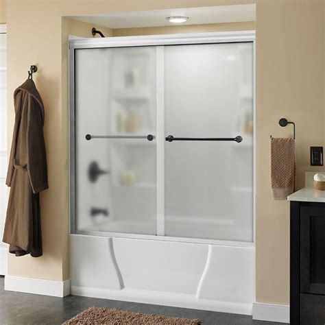 Find out more about your options for frameless. Delta Crestfield 60 in. x 58-1/8 in. Semi-Frameless ...
