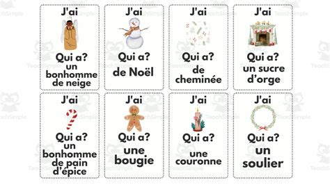 French Christmas Vocab Game Noël Jeu De Vocabulaire Seasonal Game By