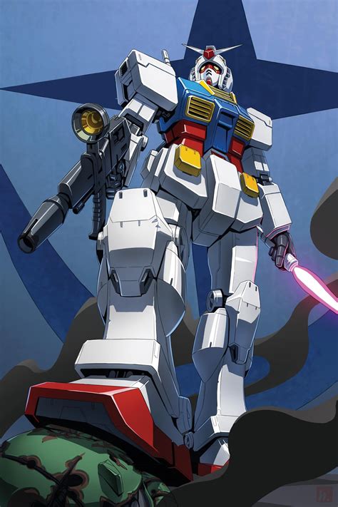 Rx 78 Gundam Mobile Suit Gundam Series Fanart 12 X Etsy