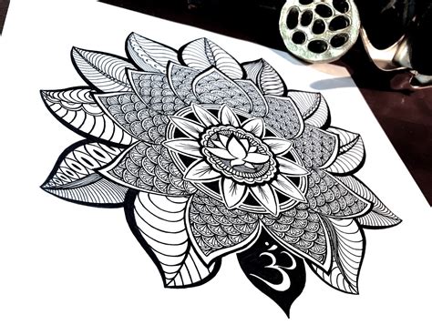 Time-Lapse Drawing : Lotus Flower Mandala | Always Choose the Window Seat