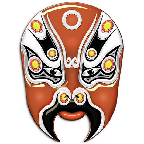 Peking Opera Face Paint Masks Hou Yi Shower Curtain For Sale By Serge