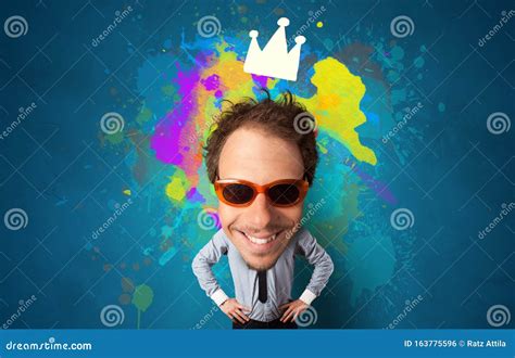 Big Head On Small Body With Crown Stock Photo Image Of Arms
