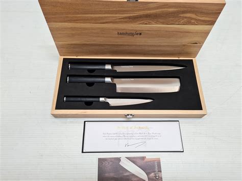 Lot A Kamikoto Kanpeki Knife Set Handcrafted Japanese Steel Blades