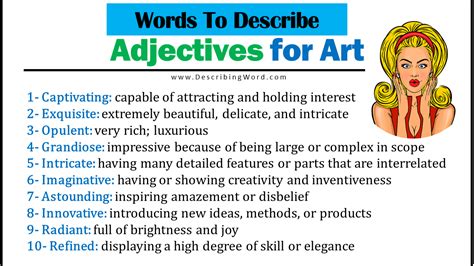 Adjectives For Art Words To Describe Art Describingwordcom