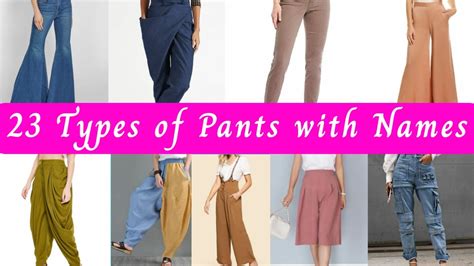 23 Types Of Pants With Namesdifferent Pants Pant Types Name Pant