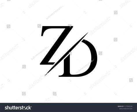 Monogram Logo Letter Zd Sliced 库存矢量图（免版税）1177955233 Shutterstock