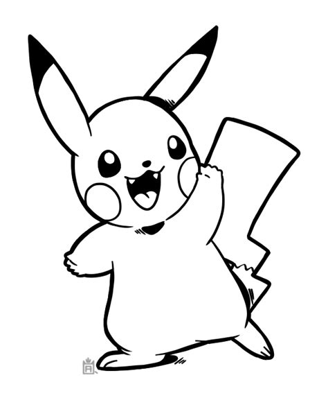 Pikachu Free To Use Line Art By Scuterr On Deviantart