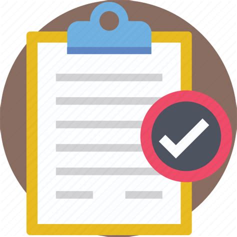 Checked Clipboard Document Record Clearance Verified Icon
