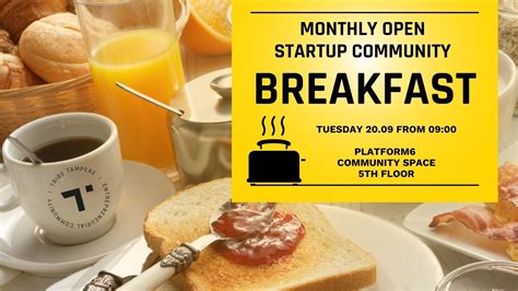 Monthly Open Startup Community Breakfast Tribe Tampere