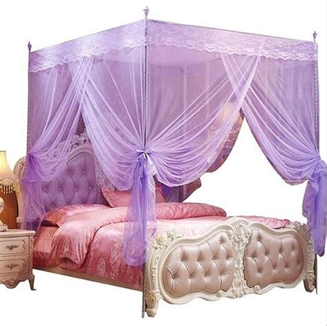 Nattey 4 Corners Princess Bed Curtain Canopy Netting