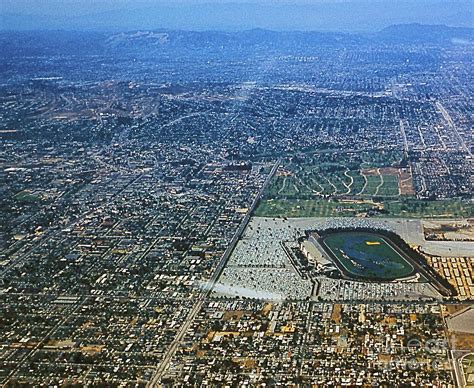 Hollywood Park Race Track Inglewood California 1960 Aerial View