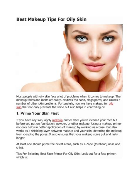 Best Makeup Tips For Oily Skin Best Makeup Tips Tips For Oily Skin Makeup Tips For Oily Skin