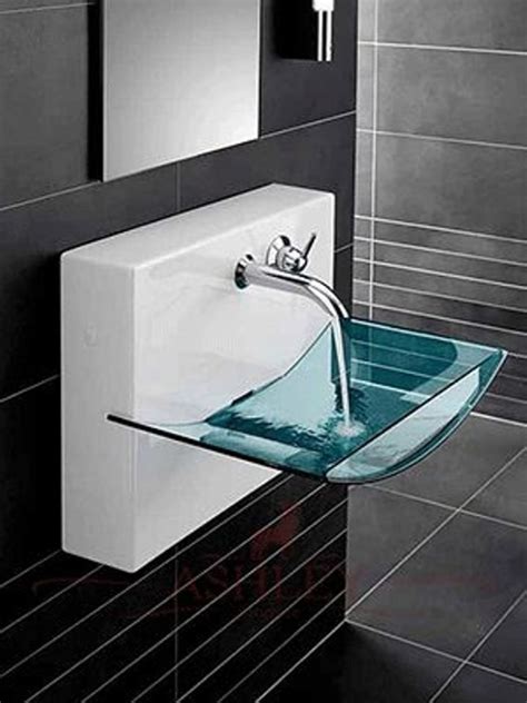 Ws bath collections simple 50.40b wall mounted / vessel bathroom sink in ceramic white 19.7 x 15.7. Small Modern Bathroom Black Sink | 30 Small Modern ...