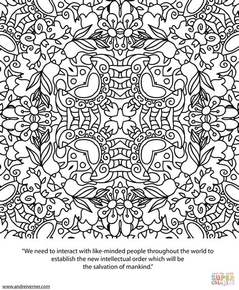 The psychedelic movement emerged in the mid 60's, in parallel to the hippie movement. Psychedelic Ornaments coloring page | Free Printable ...