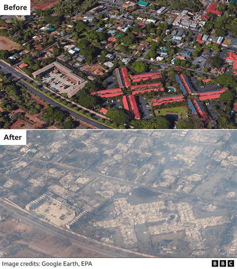 Hawaii Fire Maps And Before And After Images Reveal Maui Devastation