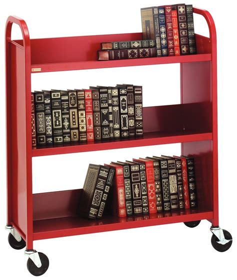 Ready Assembled Steel Book Trolleys Book Cart Library Furniture