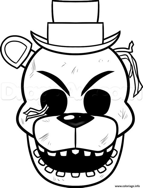 Coloriage Not Happy Five Nights At Freddy Fnaf Coloring Pages