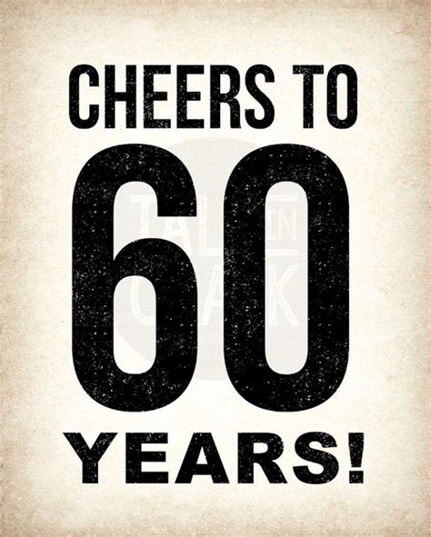 60th Birthday Printable Sign Pack 60th Birthday Digital Etsy 60e