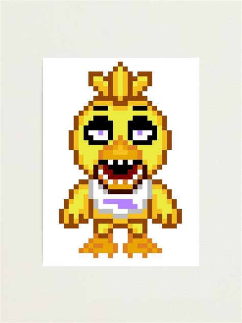 Five Nights At Freddys Chica Mini Pixel Photographic Print By
