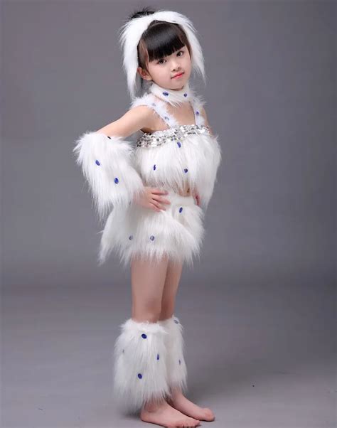 White Cat Cosplay For Girls Sexy Cat Stage Costumes Animal Dance
