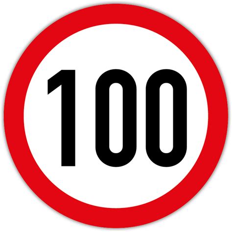 Do Osiągnięcia Prędkości 100 Km - Znak B-33: Ograniczenie prędkości do 100 km/h SODA druk • DRUKARNIA
